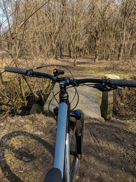 Mtb Cykel Spåret Vårsäsongen — Stockfoto