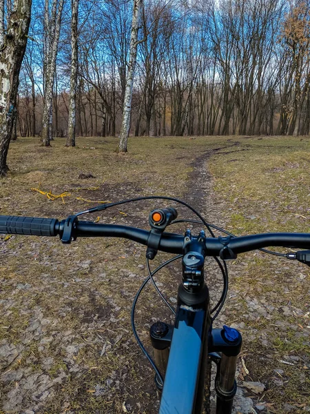 Mtb Fahrrad Der Frühjahrssaison Unterwegs — Stockfoto