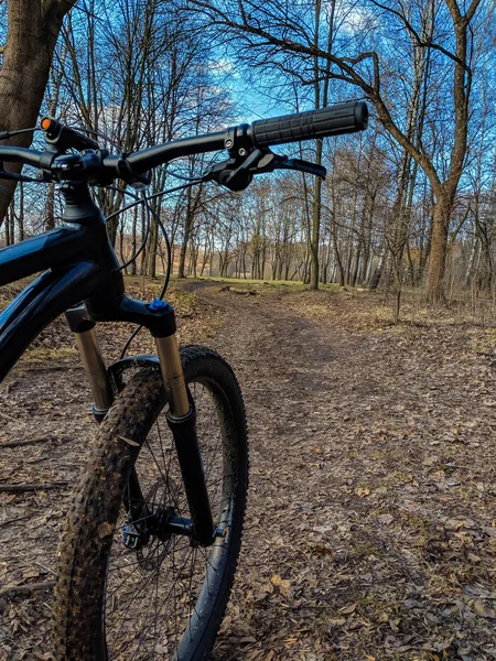 Bicicleta Mtb Trilha Temporada Primavera — Fotografia de Stock