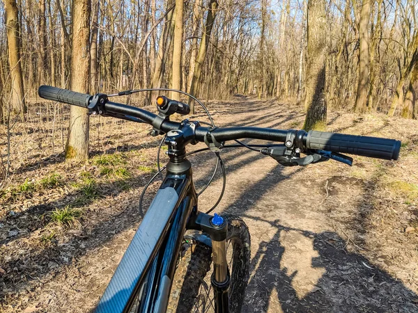 Mtb Fiets Het Parcours Lente Seizoen — Stockfoto