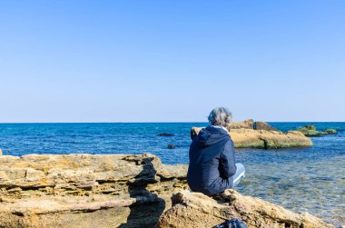 Yaz sezonunda Odesa deniz manzarası