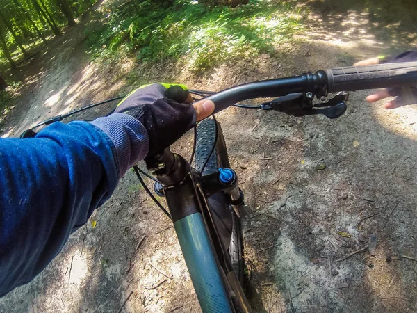 Mtb Fahrrad Der Frühjahrssaison Unterwegs — Stockfoto