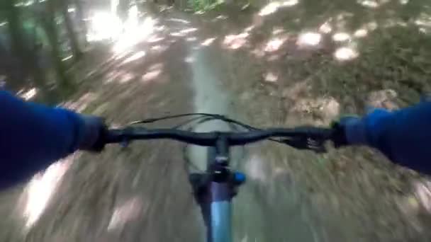 MTB-Fahrrad in der Sommersaison unterwegs; — Stockvideo