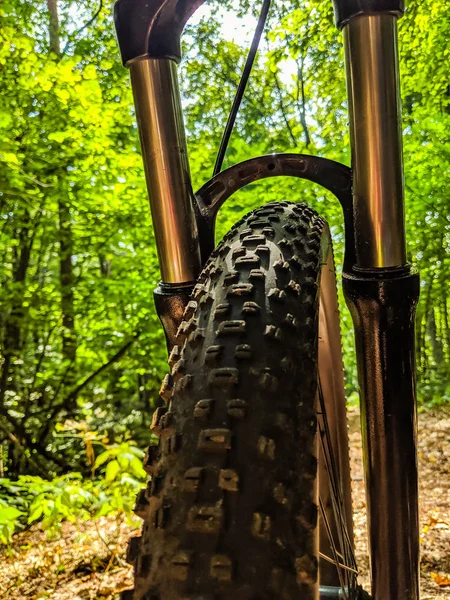 Mtb Fiets Trail Het Zomerseizoen — Stockfoto