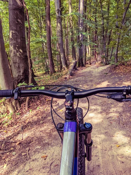 夏のシーズンの道で Mtb 自転車 — ストック写真