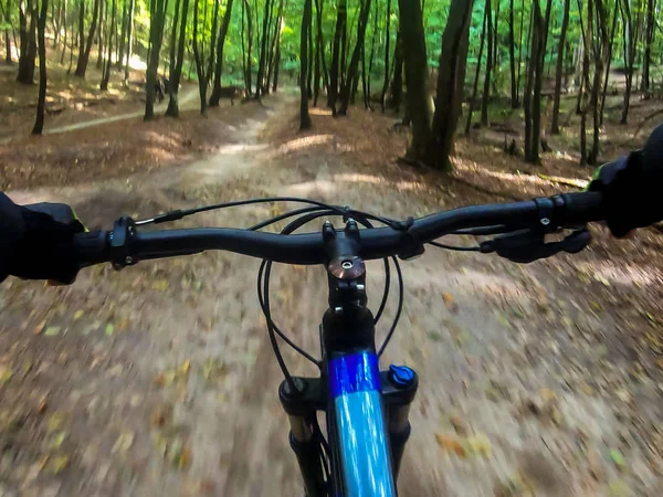 Mtb Bicicletta Nel Bikepark Autunno — Foto Stock