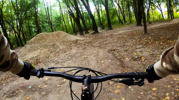 Vtt Vélo Sur Les Sentiers Automne — Photo