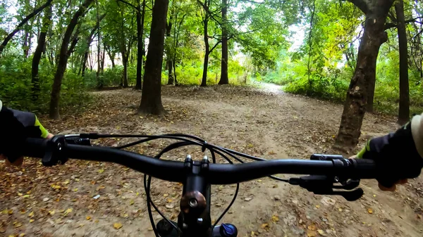 Mtb Bicycle Trails Autumn Season — Stock Photo, Image