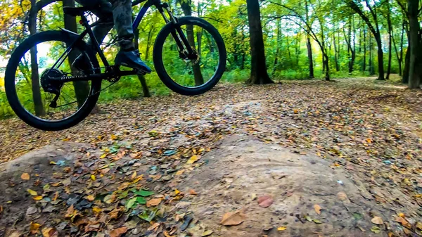 Jinete Amateur Montando Los Senderos Temporada Otoño — Foto de Stock