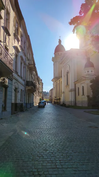 Lviv City Old Architecture Musim Panas — Stok Foto