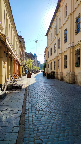 Старая Архитектура Львова Летний Сезон — стоковое фото