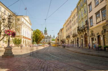 Sonbahar sezonunda Lviv City Eski Mimarlık