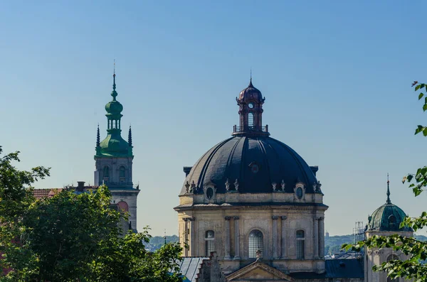 Lviv City Old Architecture Höstsäsongen — Stockfoto