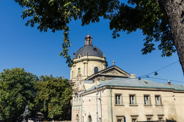 Lviv City Old Architecture Musim Gugur — Stok Foto