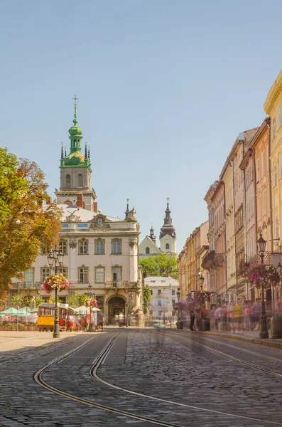 Lviv City Old Architecture Την Εποχή Του Φθινοπώρου — Φωτογραφία Αρχείου