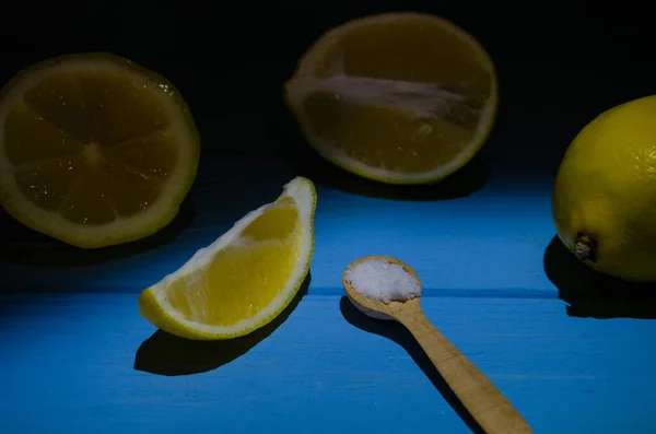 Still Life Lime Lemons Wooden Background — Stock Photo, Image