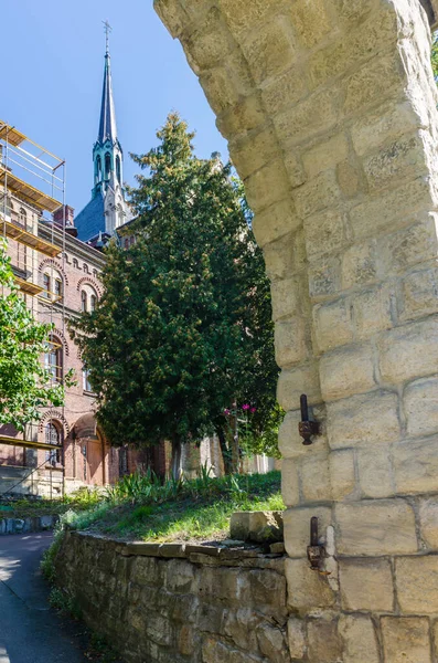 Lviv Oude Stad Architectuur Herfst Zonnige Dag — Stockfoto