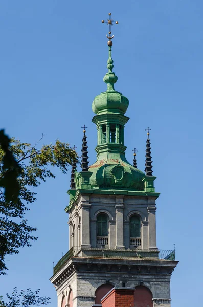 Lviv Old City Arsitektur Musim Gugur Hari Yang Cerah — Stok Foto