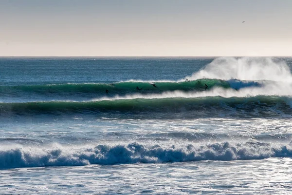 Grandi Onde Rompono Largo Della Costa Santa Cruz California — Foto Stock