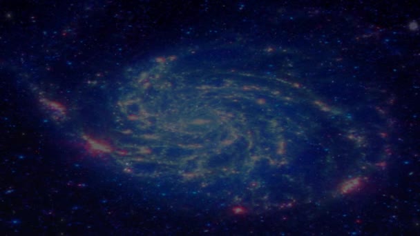 宇宙飛行士フィールドに 3Dレンダリング 宇宙への飛行銀河 ビッグバン宇宙 宇宙特異点 概要Nasaの画像を基にした 星とのSf動画 — ストック動画