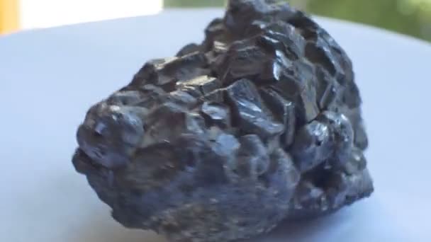 Pohled Geologický Skalní Galena Galenit Nazývané Také Hlavní Pohled Přírodní — Stock video