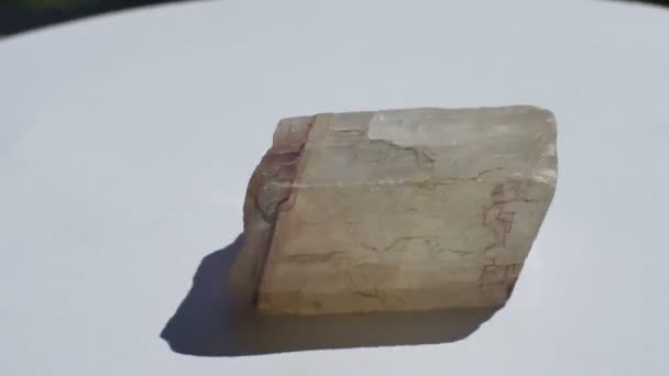 Görünüm Cobaltoan Kalsit Jeolojik Kaya Örneği — Stok video