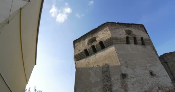Vista Bastión Sajón Medieval Fortaleza Sibiu — Vídeo de stock