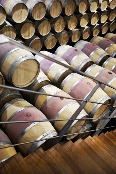 Wine Oak Barrels Cellar French Winery — Stock Photo, Image