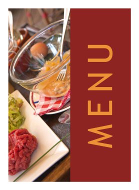 Akşam yemeği için restoran menü madde arka plan