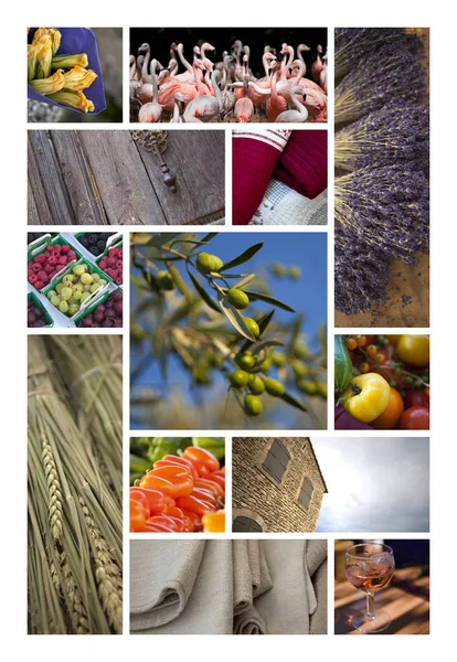 Natuur Architectuur Producten Een Collage Van Provence — Stockfoto