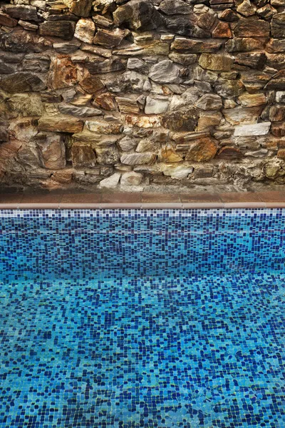 Primo Piano Una Piscina Epoca Costa Azzurra — Foto Stock