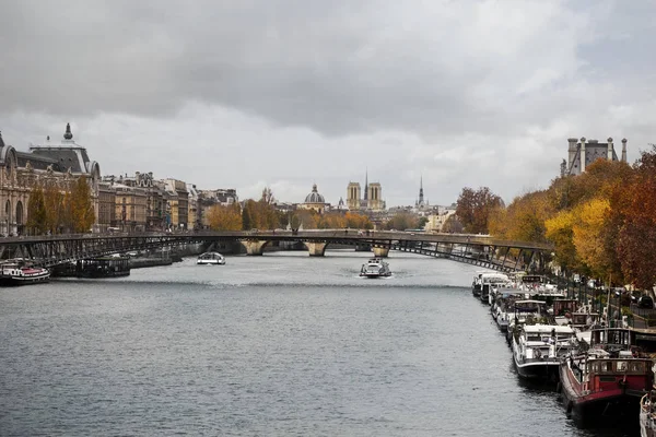 Frente Río Sena Notre Dame París — Foto de Stock