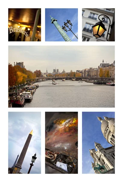 Estilo Parisino Ambiente Francés Collage — Foto de Stock