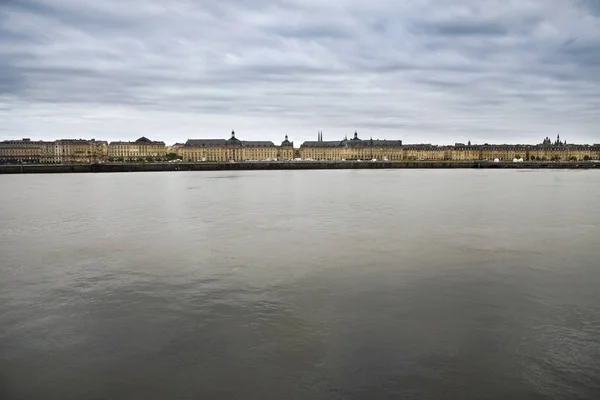 Navegación Por Río Garona Frente Burdeos Francia — Foto de Stock