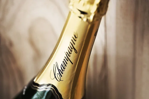 Пляшку Шампанського Французька Стіл — стокове фото