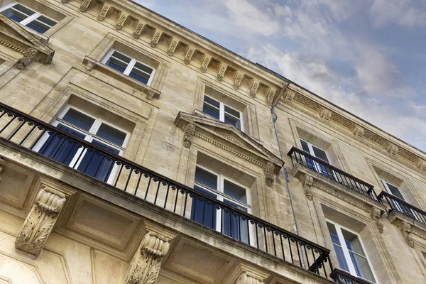 Fassade Eines Gepflasterten Altbaus Französischen Bordeaux — Stockfoto