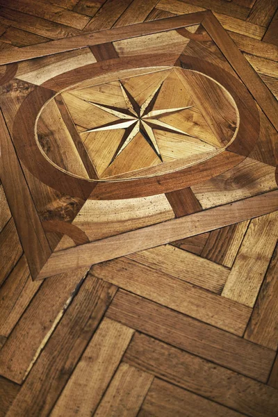 古典的な木製の床の閉鎖 — ストック写真