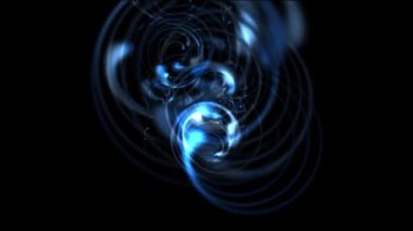 Güzel mavi parçacıklar daireler çiziyor - grafikler