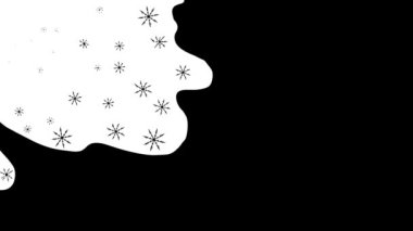 Siyah ve beyaz sıvı geçiş efektleri - yakın çekim