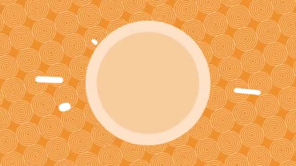 Cercle Pulsation Blanc Orangé Fond Orange Animation — Video