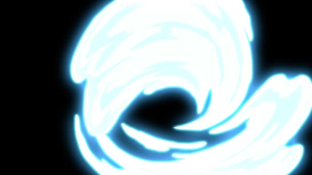 Comic Spark Lightning Neon Flash Effects Black Background — Stock video