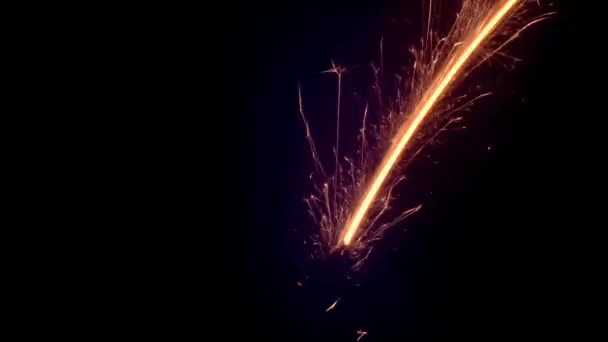 Sparks Painting Black Background Graphics — Stock Video