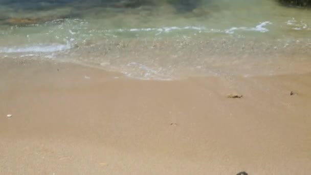 Areia Fina Água Limpa Praia Phuket Incline Largura — Vídeo de Stock