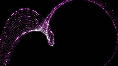 Siyah arkaplanda yüzen mor parlak çizgilerin farklı açıları - grafikler