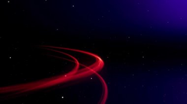 Uzayda parlayan parlak ışık topu - animasyon