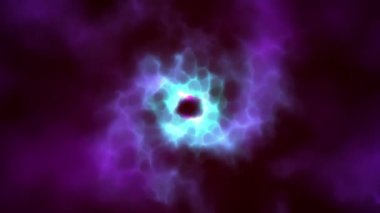Kozmik bir novadaki renkli bulutlar - animasyon