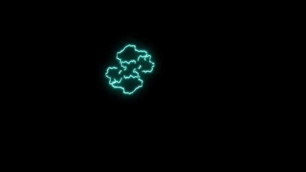 Lightning Zaps Black Background Animation — Stock Video