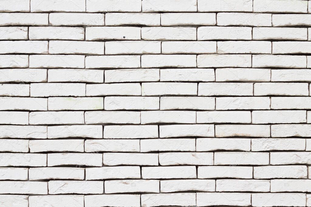 White brick wall texture background