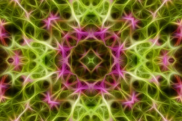 フラクタル技術で幻想的なピンクの抽象的なパターン — ストック写真