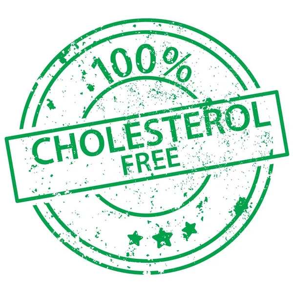 Rundstempel - 100% cholesterinfrei — Stockvektor